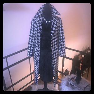 Black & White Herringbone Outercoat